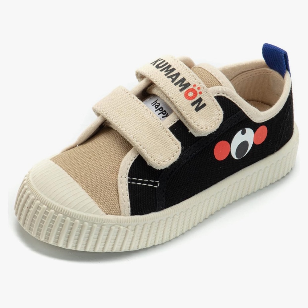 HAPPY NOCNOC Toddler Shoes Canvas Velcro Sneakers with Candy-Colored Sole